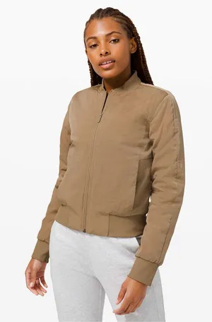 Lululemon Women’s Non-Stop Bomber Jacket Full Zip Reversible in Frontier 6 thumbnail 1