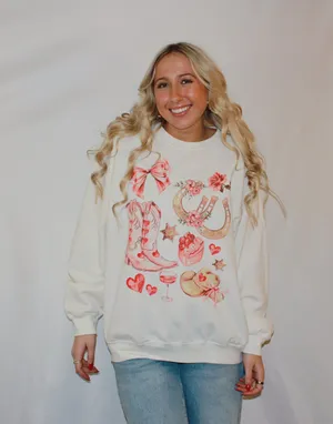 Coquette cowgirl sweatshirt thumbnail 2