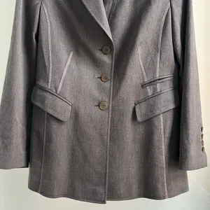 Bianca Grey Blazer Trench Coat Size 8 European Fashion thumbnail 3
