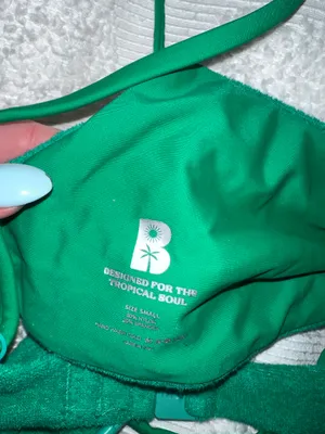 Blackbough Terry Cloth Green Bikini thumbnail 3