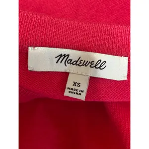 Madewell Women's Pink Crew Neck Long Sleeve Button Down Cardigan Sweater Top XS thumbnail 5