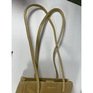 Nine West Vintage Shoulder Bag Tote Purse Tan Faux Leather Y2K Medium Double Str thumbnail 12