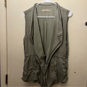 Max Jeans Olive Green Sleeveless Vest thumbnail 6
