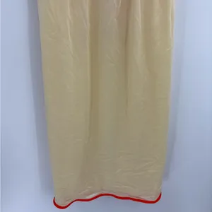 Vintage y2k sears 60s sheer nightgown yellow trim retro 70s dress 32-34 small thumbnail 3