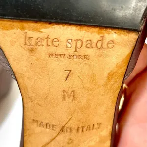 Vintage Kate Spade Crystal Ball Brown Leather Heels size 7 thumbnail 7