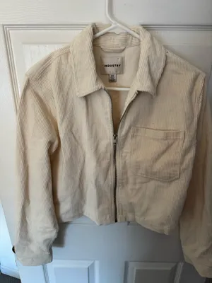 TJ Maxx White Corduroy Jacket thumbnail 1