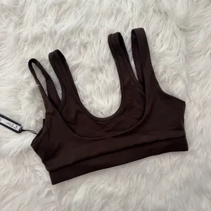Nike Skims Matte Double Strap Scoop Bra Dark Sepia Size Small thumbnail 4