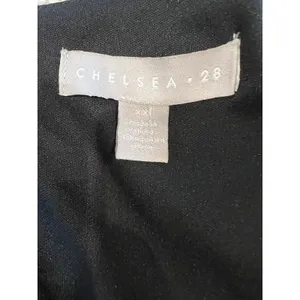 Chelsea28 Forget Me Not Gathered Waist Black Short Sleeve Dress Size XXL thumbnail 7
