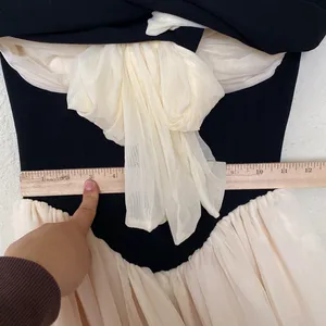 HOUSE OF CB 'Alana' Black & Cream Off‎ Shoulder Dress NWOT size XS A-C thumbnail 6
