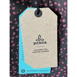 prAna Pearl Isla Dress Deep Pine Spots Ruched Stretch Casual Travel Dress L New thumbnail 7