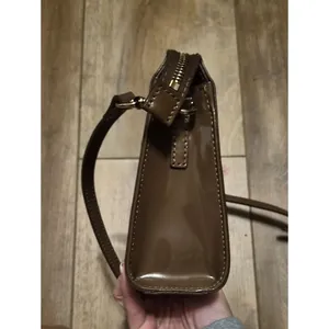 Dooney & Bourke Taupe Patent Crossbody Bag thumbnail 6