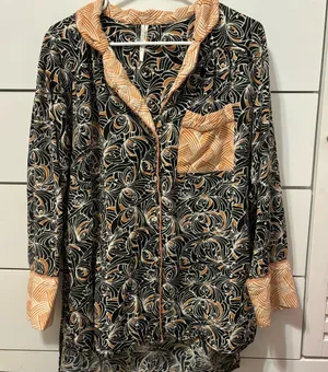 By Anthropologie Mix Print Pajama Top thumbnail 1