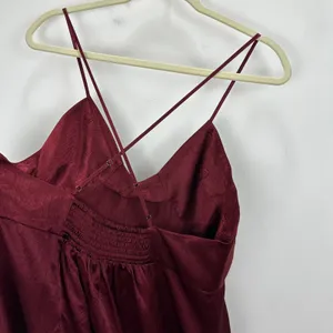 J.Crew Cross Back Dress Textured Satin Slip Burgundy Evening Formal US 14 NWT thumbnail 11