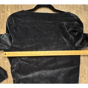 Abercrombie & Fitch Asymmetrical Black Velvet Mini Dress Long Sleeve Size XL thumbnail 6