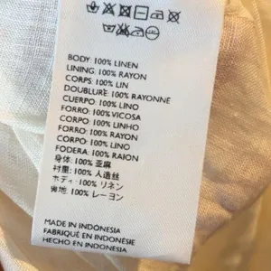 Faithfull The Brand Ivory Linen Cut Out Ring Mini Dress Euro minimalist Size L thumbnail 5