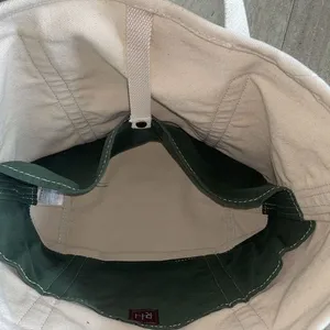 RESTORATION HARDWARE BOAT & TOTE‎ BEIGE Green CANVAS Large Logo thumbnail 8
