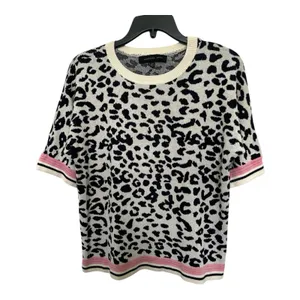 Endless Rose Anthropologie leopard print short-sleeve sweater Size S/M thumbnail 2