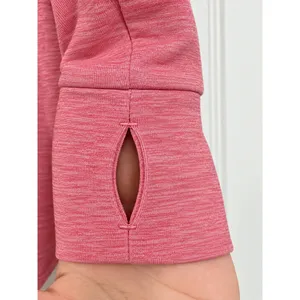 KUHL Pink Heather Hooded Pullover Tunic Sweatshirt Thumbholes Women's Small thumbnail 4