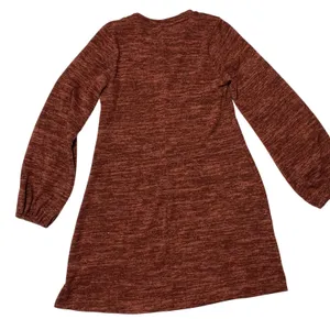 Altar'd State Balloon‎ Sleeve A-Line Sweater Dress Heathered Oranges Medium thumbnail 4