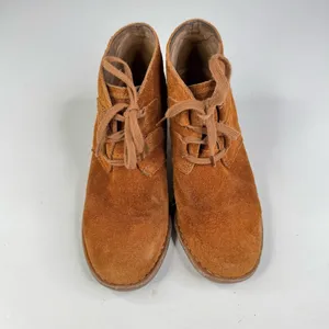Clarks Brown Suede Lace Up Heeled‎ Ankle Booties Size 8.5 thumbnail 2