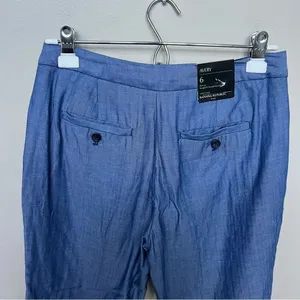 Banana Republic NWT Avery Ankle Dress Pants Tie Belt Blue Size 6 thumbnail 6