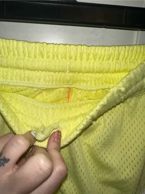 NWT FREE PEOPLE Movement Tip Off Shorts With Lace Trim - Sour Citrus $38MSRP thumbnail 4