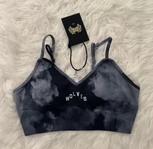 Darc Sport Wolves Pyramid Everson Seamless Sports Bra Blue Big Ghost Clouds Med thumbnail 1