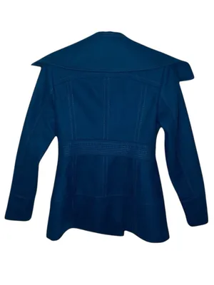 Miss Sixty ☻︎ Wool Double Breasted Pea Coat w/ Stitch Detail ☻︎ Aegean Blue ☻︎ S thumbnail 3