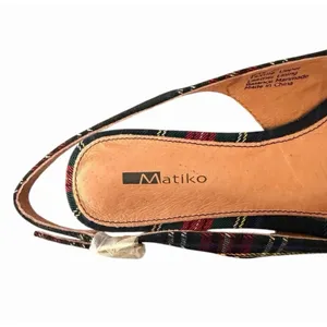 Matiko Lori Tartan Plaid Slingback Pointed Toe Flats Women’s 37 NIB Modern thumbnail 11