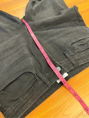 rue21 Black High-Rise Distressed Flare Jeans Women’s Size 31 Super Stretch Goth thumbnail 6