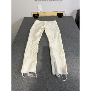 Veronica Beard Women's Brooke 8.5" Skinny Fray Raw Hem White Denim Jeans Sz 27 thumbnail 9