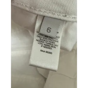 Express Shorts Women‎ 6 White Denim Cotton Blend Rolled Cuff Pockets thumbnail 6