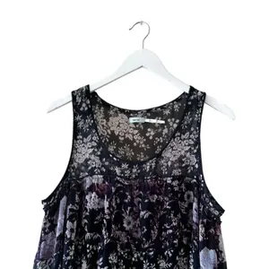 Urban Outfitters Kimchi Blue Babydoll Navy Floral Tiered Mini Lined SZ L #2423 thumbnail 3
