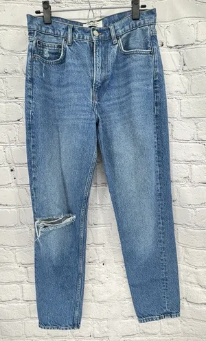 Reformation Julia High Cigarette Jeans Women 28 Sonoma Destroyed Blue thumbnail 1