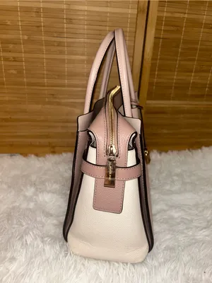 Michael Kors Mercer tote bag Pebble Leather Pink, White Beige Purse handbag thumbnail 4