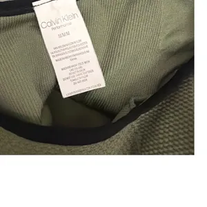 Calvin Klein Performance Green Black Medium Impact Racerback Sports Bra Medium thumbnail 3