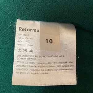 Reformation Rosehip Green Sleeveless Cami Camisole Fit & Flare Tank Dress Size S thumbnail 4