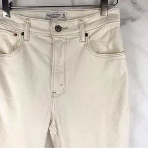 Abercrombie & Fitch 70s Vintage Flare Ultra High Rise Jeans Retro Cream 25 0 thumbnail 5