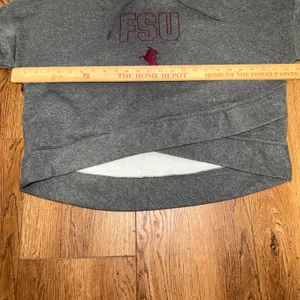 Nike Team FSU Florida State Seminoles Hoodie Sweatshirt Gray Womens L College thumbnail 5