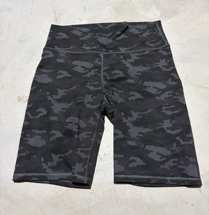 Fabletics Black Gray Camo Bike Shorts large thumbnail 1