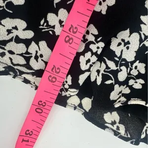 Reformation Zoe mini floral wrap‎ dress black white floral Elaine sz S thumbnail 8