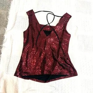 New York & Co large cowl neck low back sequin top TB2 3652 thumbnail 7