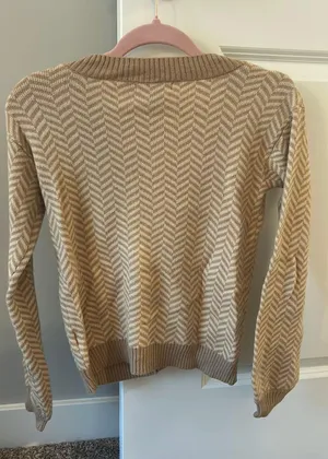 Sincerely Jules Button Cardigan Beige thumbnail 2