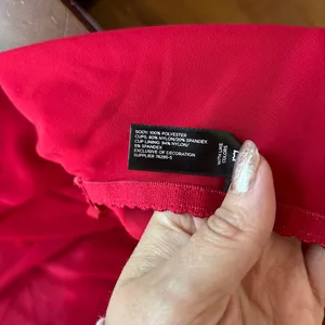 Ambrielle Solid Red Lace Chemise Size L thumbnail 6