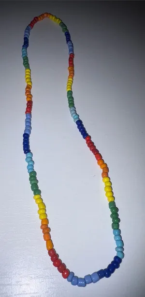 Multicolor Seed Bead Necklace thumbnail 1