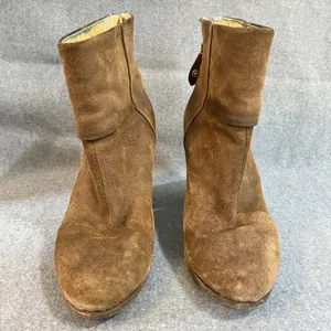 Rag & Bone Women's 37 Newbury Ankle Boots‎ Distressed Brown Suede Heeled- FLAWED thumbnail 7