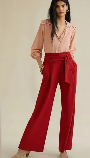 Anthropologie Paperbag Wide‎ Leg Trousers thumbnail 1