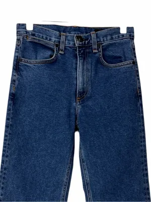 Rag & Bone Womens Jeans Size 26 Wide Leg Mid Rise Raw Hem Blue Denim Made USA thumbnail 3