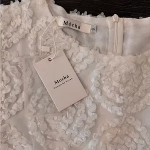 Womans Mocha Elegant Casual Skirt Cream White Dress Size Small thumbnail 4