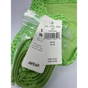 Brand New Aerie Women's Size Medium Green Knit Bandeau Bra Top thumbnail 5